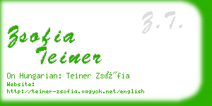 zsofia teiner business card